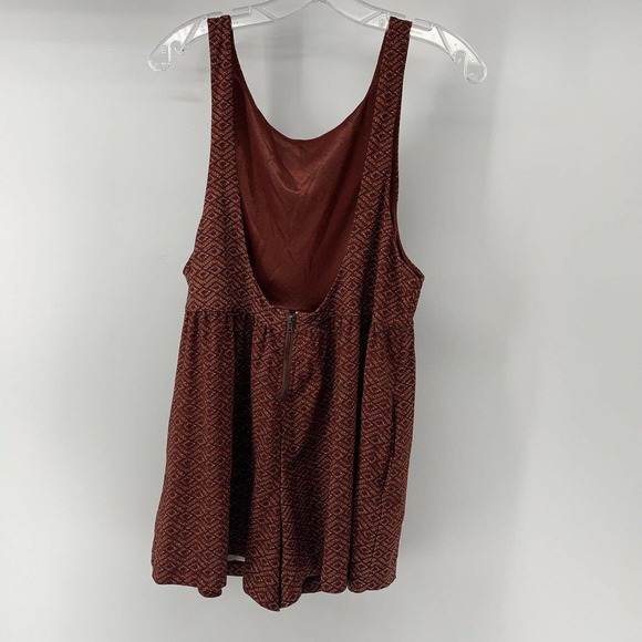 Red Scoop Back Wide Leg Cheeky Romper XS - Picture 2 of 7